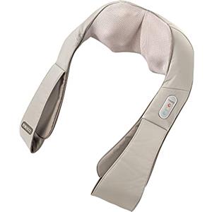 HoMedics Massaggiatore Shiatsu per Collo, Spalle e Cervicale, Massaggiatore Elettrico Portatile con Funzione di Riscaldamento per Massaggio Cervicale, Comandi Integrati