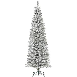 COSE DA CASA Albero di Natale Bianco Innevato Salvaspazio con Apertura a Ombrello - 120 cm, 150 cm, 180 cm, 210 cm folto e stretto slim (CM 120)
