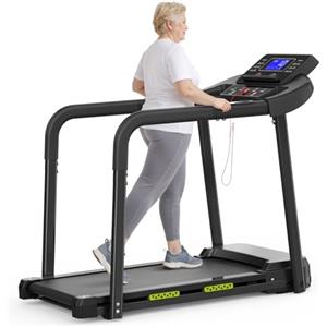 NuvlaGu Tapis roulant casa pieghevole con pendenza 8% - Silenzioso Treadmill fino a 14 km/h, motore 3.0 HP, grande battistrada, display LED e Bluetooth, carico massimo 120 kg (nero, 125 x 62 x 106 cm)