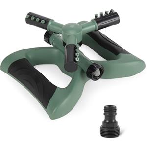 Amazon Basics - Irrigatori Rotanti a Turbina per Giardino, Verdi, Confezione da 1