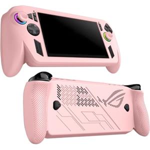 Generico Custodia protettiva per ROG Xbox Ally X, custodia protettiva in silicone morbido avvolgente con supporto e cappuccio per joystick per ROG Xbox Ally X (Rosa)