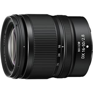 Nikon NIKKOR Z DX 16-50mm f/2.8 VR, Obiettivo Zoom Luminoso per Mirrorless Nikon Z DX, Apertura Costante, Stabilizzazione a 5 stop, AF Silenzioso, Ideale per Foto e Video, Nero [Nital Card: 4 Anni]