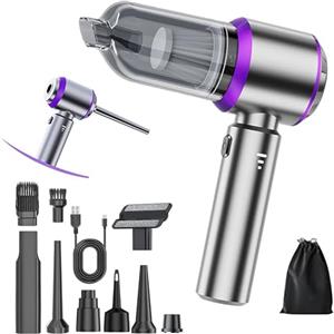 COCCKO Aspirabriciole Senza Fili, 15000Pa Aspirapolvere Auto Portatile,4 in 1 Aspirapolvere Portatilei con Motore Brushless,6000mAh Mini Aspirapolvere Potente per Auto Casa Ufficio Peli di Domestici