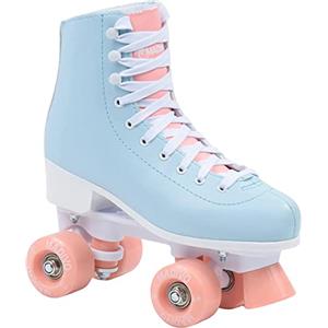 MADIVO Pastel Pattini classici da donna in linea, cuscinetti a sfera ABEC-7, pattini in linea, blu/corallo, misura 35, 36, 37, 38, 39, 40, 42