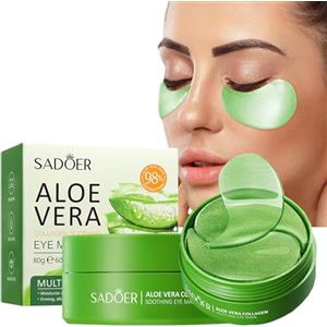 wumawu 60 cuscinetti per gli occhi, cuscinetti per gli occhi, collagene contro le occhiaie, acido ialuronico per gli occhi con aloe vera, patch anti-invecchiamento, rimozione delle rughe, borse per gli