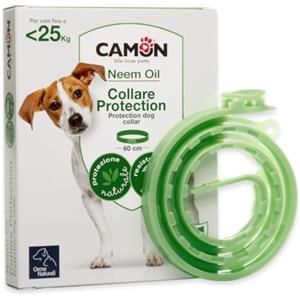 CAMON | Collare Barriera per Cane Olio di Neem, Rilascia Un Gradevole Odore, Resistente all'Acqua, Protezione per Circa 2 Mesi, 60cm