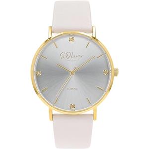 s.Oliver Orologio Analogico Citizen Miyota Donna con Cinturino in Pelle 2040105