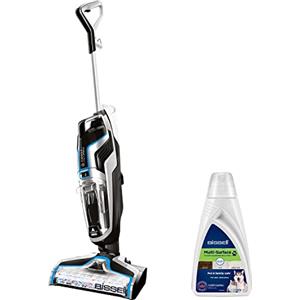 BISSELL CrossWave Pet Pro | Aspirapolvere/Lavando/Asciugatrice | 3 In 1 Per Animali Domestici | Ideale Per Tappeti, Piastrelle & Pavimenti In Legno | Formula Inclusa | 74dB | Nero/Titanio/Blu | 2225N