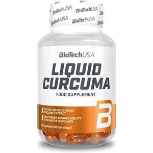 BioTechUSA Liquid Curcuma - Estratto di curcumina liquida ad alta biodisponibilità con vitamina D - Fornitura per 30 giorni
