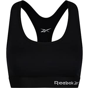 Reebok Donna, Top Corto Sportivo, Nero, Piccolo