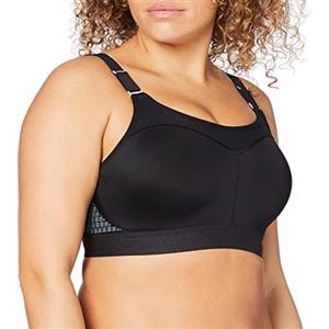 Triumph Donna Triaction Control Lite W01 EX, Minimizer sports bra, BLACK, 3D