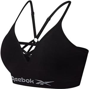 Reebok Donna, Top, Reggiseno Senza Cuciture, Nero, XS