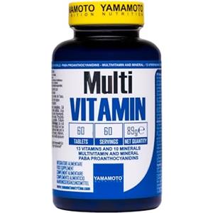 YAMAMOTO Nutrition, Multi VITAMIN 60 Compresse, Integratore Alimentare con Vitamine e Minerali, Multivitaminico e Multi Minerale Completo, 89 gr