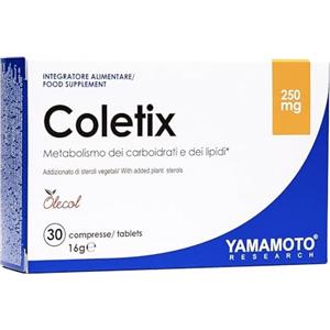 YAMAMOTO RESEARCH Coletix New Formula 30 compresse, integratore alimentare a base di riso rosso fermentato (Monascus purpureus), con gamma orizanolo e coenzima Q10. Supporta la salute del cuore