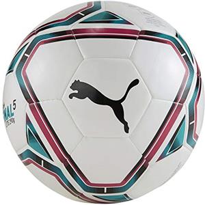 Puma teamFINAL 21 Lite Ball 290g, Pallone da Calcio Unisex-Adult, White-Rose Red-Ocean Depths Black, 4