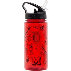 A.C. Milan Borraccia Tritan con Logo AC Milan, Back to School, Prodotto Ufficiale, Rosso, 500 ml