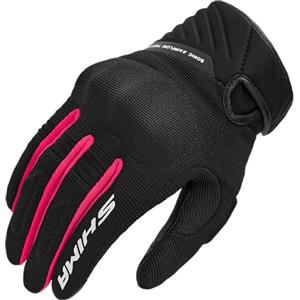SHIMA SONIC Guanti Moto Estivi Donna Tessile Pelle Corto Ventilato Omologati Guanto per Motocicletta Ventilata Touchscreen Motocross Protettore Rinforzato Abbigliamento Città (Donne, Rosa, XL)