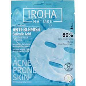 Iroha Nature - Maschera anti-imperfezioni | Acido salicilico, niacinamide, cica e probiotici | Bustina da 20 ml | Per pelli da miste a grasse | Previene e riduce i brufoli