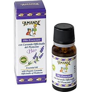 L'AMANDE - Olio Essenziale Lavanda Officinalis Bio ad Azione Rilassante e Lenitiva, Oli Essenziali per Aromaterapia, Massaggi, Sonno e Relax - Lozione Naturale Pelli Sensibili Anti Arrossamento, 10 ml