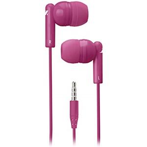 Music Hero Auricolari a Filo Stereo con Cavo Jack 3.5 mm da 1.2 m, con Microfono Integrato e Tasto per Risposta/Fine Chiamata, Rosa