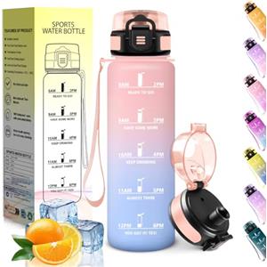 HoneyHolly Borraccia Bambini, 500ML, A prova di perdite Borracce, Riutilizzabile Borraccia Motivazionale, Semplice e Portatile, Bottiglia Acqua per Corsa, Bicicletta, Lavoro, Scuola, Borracce