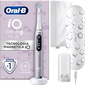Oral-B Spazzolino Elettrico Ricaricabile iO 9 Rose Quartz Ed.Limitata, 1 Testina Di Ricambio, 1 Custodia Da Viaggio, 1 Astuccio Magnetico 1 Spazzolino