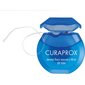 Curaprox Dental Floss DF 834 - Filo Interdentale Cerato 50m all'Aroma di Menta