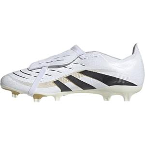 adidas Scarpe da Calcio Unisex Predator League Fold-Over Tongue Firm Multi Ground Football Boots, Cloud White Core Black Gold Metallic, 40 2/3 EU