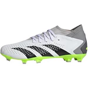 adidas Unisex - Adulto Predator Accuracy.3 Firm Ground Boots, Cloud White / Core Black / Lucid Lemon, 46 EU