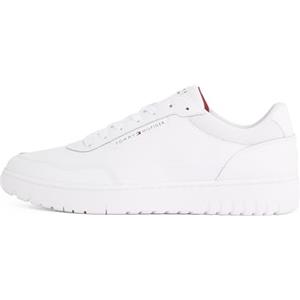 Tommy Hilfiger Uomo Sneakers Court Basket Core Eleganti, Bianco (White), 40 EU