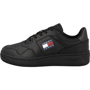 Tommy Hilfiger Tommy Jeans Retro Basket Ess Em0em00955, Sneaker con suola cupsole Donna, Nero Triple Black, 44 EU