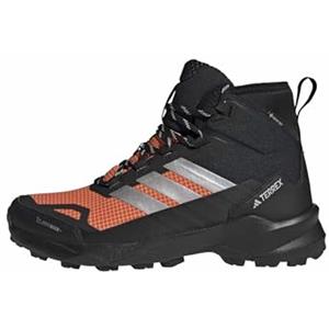 adidas Uomo Terrex Skychaser AX5 Mid Gore-Tex Climawarm+ Hiking Shoes, Core Black/Silver Met./Semi Impact Orange, 43 1/3 EU