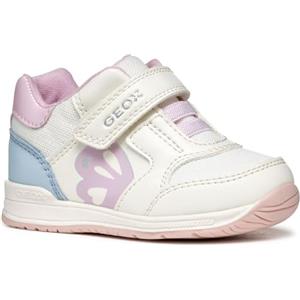 Geox B Rishon Girl A, Scarpe Primi Passi Bimba 0-24, White Sky, 23 EU