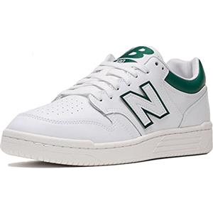 New Balance BB480LGT 480 Uomo, White/Green EU 44