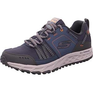 Skechers Escape Plan, Scarpe da Escursionismo Uomo, Multicolore Blu Navy Orange, 42.5 EU