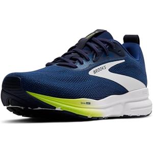 BROOKS Trace 4, Sneaker Uomo, Navy/Peacoat/Acid Lime, 42.5 EU