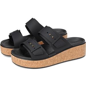 Crocs Brooklyn Cork Buckle, Sandali Donna, Nero, 39/40 EU