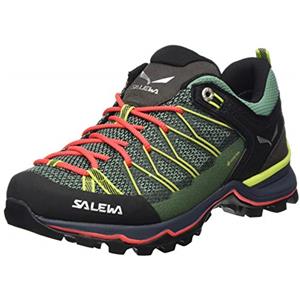 SALEWA Ws Mtn Trainer Lite Gtx, Scarpe da Escursionismo Donna, Verde (Feld Green/Fluo Coral), 36.5 EU