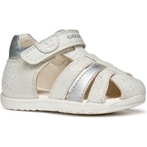 Geox B Sandal Macchia Gir, Sandali Bambine e Ragazze, White Silver WB0, 25 EU