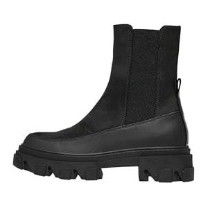 ONLY Onltola-1 Nubuck Pu Chunky Boot-Noos - Stivaletto da donna, Nero, 41 EU