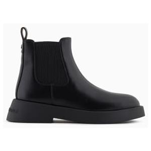 Armani Exchange Margot, Metal Logo, Ribbed Band, Barca Donna, Nero, 37.5 EU