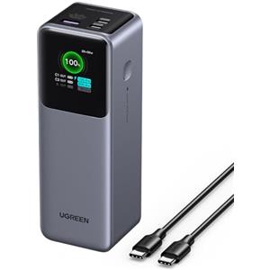 UGREEN Nexode Power Bank 25000mAh 200W, Batteria portatile Ricarica Rapida PD 3.0 USB C 140W 100W con Display, Compatibile con MacBook, iPhone 17 Pro Max Air/16/15 Plus Pro Max, Galaxy S24 S23
