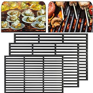 Froadp Griglia Smaltata per Barbecue a Carbone, Griglia in Ghisa Spessore, Portatile Raschietto Giardino per Charcoal Grill Gas Grill (54x34cm)