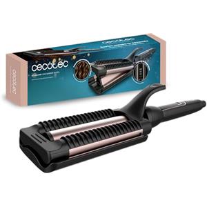 Cecotec RitualCare 1000 - Piastra per capelli a onde estive. 90 W, 3 fusti da 25 mm con rivestimento in ceramica, 3 temperature regolabili, 3 impostazioni di temperatura, cavo a 360°