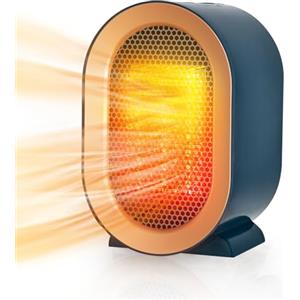 Timiyou Stufetta Elettrica Basso Consumo, Stufa Bagno, Termoventilatore Ceramico 800/1200W, Protenzione Anti-surriscaldamento e Ribaltamento, 2 Impostazioni di Calore, dormitorio a risparmio energetico