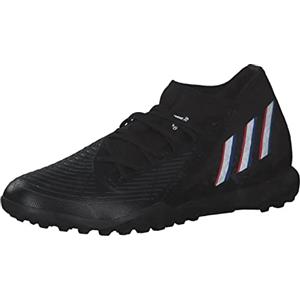 Adidas Predator Edge.3 Tf, Scarpe da Ginnastica Basse Unisex - Adulto, Core Black/White/Vivid Red, 36 2/3 EU