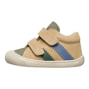 Naturino Scarpine Primi Passi in Pelle e Suede, Beige-Azzurro 26