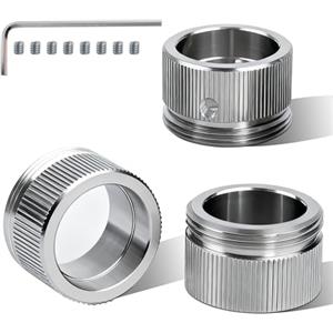 YIWONFU 3 adattatori per valvola di riscaldamento in acciaio inox 304, testa termostatica con strisce, adattatore interfaccia RA/rav