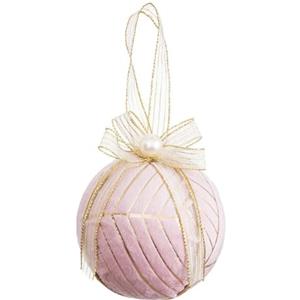 BigBuy Christmas Palline di Natale rosa Polyfoam tessuto 6 x 6 x 6 cm (6 pezzi)