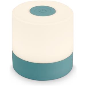 BRILONER - Mini lampada da tavolo senza fili, ricaricabile, a batteria, lampada da scrivania dimmerabile, abat jour, USB-C, lampada comodino senza fili, 2W 150lm 2.700K, 7x7 cm, Bianco Caldo, blu